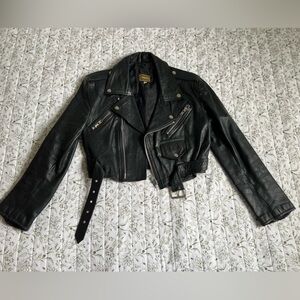 Vintage CowHide Leather Biker Jacket